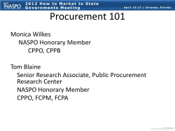 #1 - National Association of State Procurement Officials