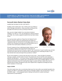 Farewell, Entire Market Value Rule