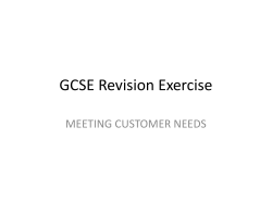 GCSE Revision Exercise - Outwood Academy Valley