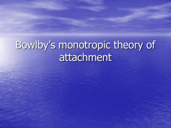 Evaluating Bowlby`s evolutionary theory