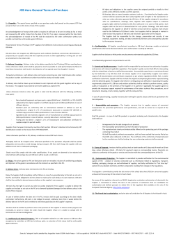 JCB Aero General Terms of Purchase