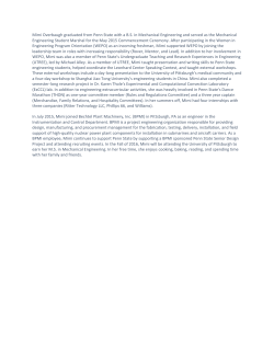 Mimi Overbaugh graduated from Penn State with a B.S. in