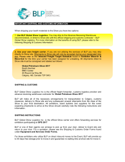 GPS 2017 Shipping Instructions