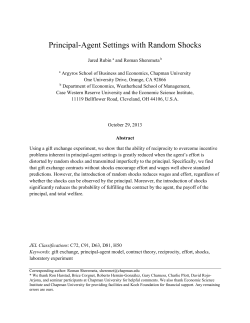 Principal-Agent Settings with Random Shocks