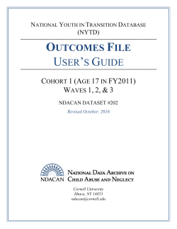 NYTD Outcomes File - National Data Archive on Child Abuse and