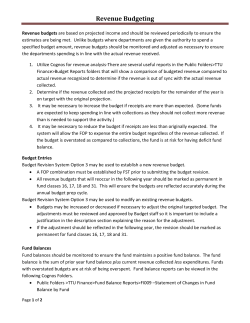 Revenue Budgeting