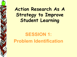 Action Research as a Strategy to Improve Student Learning