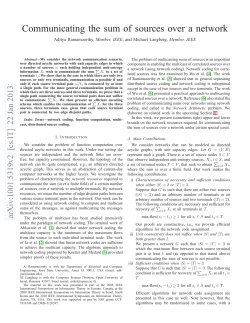 Communicating the sum of sources over a network