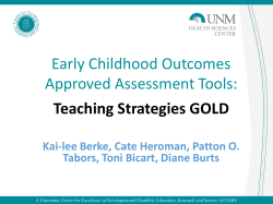 Teaching Strategies - Center for Development and Disability