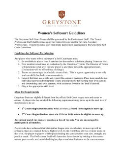 Women`s Softcourt Guidelines