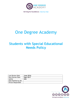 Students with Special Educational Needs Policy