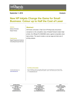 New HP Inkjets Change the Game for Small Business: Colour up to