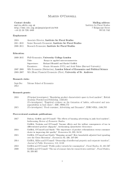Martin O`Connell - Institute For Fiscal Studies