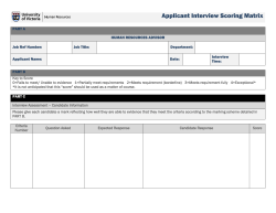 Applicant Interview Scoring Matrix Applicant Interview Scoring Matrix