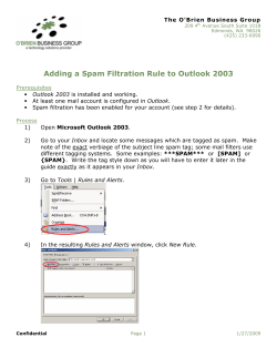 Adding a Spam Filtration Rule to Outlook 2003
