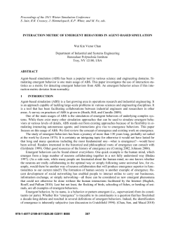 interaction metric of emergent behaviors in agent