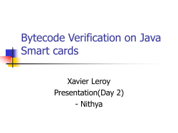 Bytecode Verification on Java Smart cards