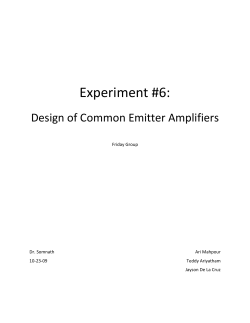 Experiment #6 Report