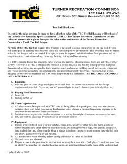 T-Ball - Turner Recreation Commission