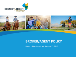 broker/agent policy - Connect for Health Colorado
