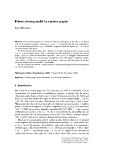 Poisson cloning model for random graphs