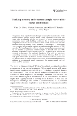 Working memory and counterexample retrieval for causal conditionals