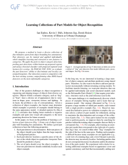 Learning Collections of Part Models for Object Recognition