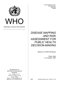 Disease mapping and risk assessment for public