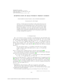 HUREWICZ SETS OF REALS WITHOUT PERFECT SUBSETS 1