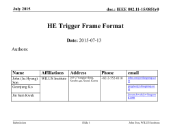 HE Trigger Frame Format Date