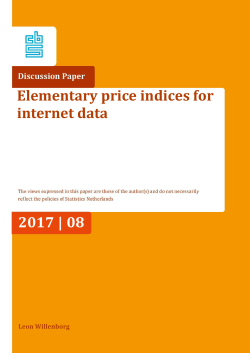 Elementary price indexes for internet data