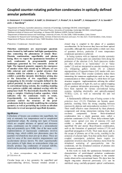Coupled counter-rotating polariton condensates in optically defined