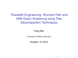 Shortest path query answering using tree decomposition