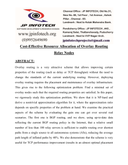 Cost-Effective Resource Allocation of Overlay Routing