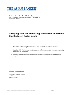 The Asian Banker India Retail Banking Dialogue Held at the Grand