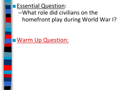 Total War on the Homefront in WWI