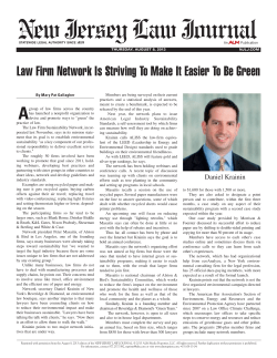 Law Firm Network Is Striving To Make It Easier To Be Green