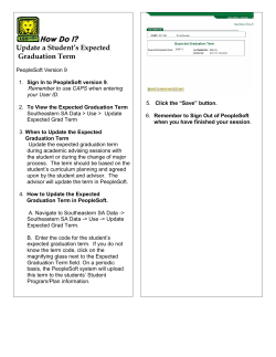Update a Student`s Expected Graduation Term