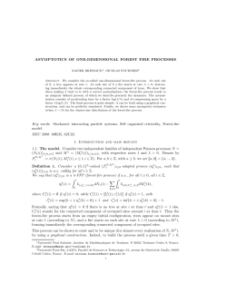 ASYMPTOTICS OF ONE-DIMENSIONAL FOREST FIRE
