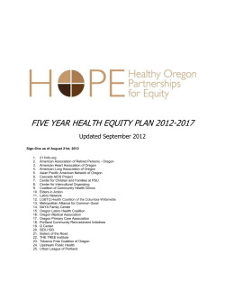 (HOPE Coalition) 5 Year Plan - Asian Pacific American Network of