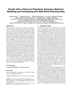 Cloudy with a Chance of Poaching: Adversary