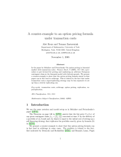 A counter-example to an option pricing formula under transaction costs