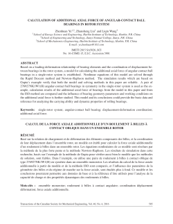 Calculation of additional axial force of angular