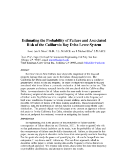 Estimating the Probability of Failure and Associated Risk of the