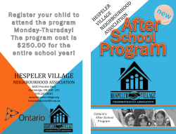 After School Program Information Guide 2016-2017