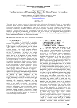 The Implications of Catastrophe Theory for Stock Market Forecasting