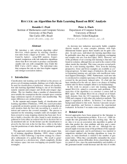 ROCCER: an Algorithm for Rule Learning Based on ROC