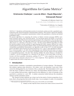 Algorithms for Game Metrics - University of California, Santa Cruz