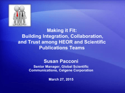 Building Integration, Collaboration, and Trust among HEOR and
