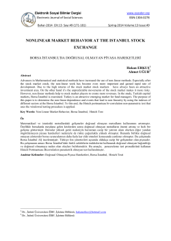 nonlinear market behavior at the istanbul stock exchange
